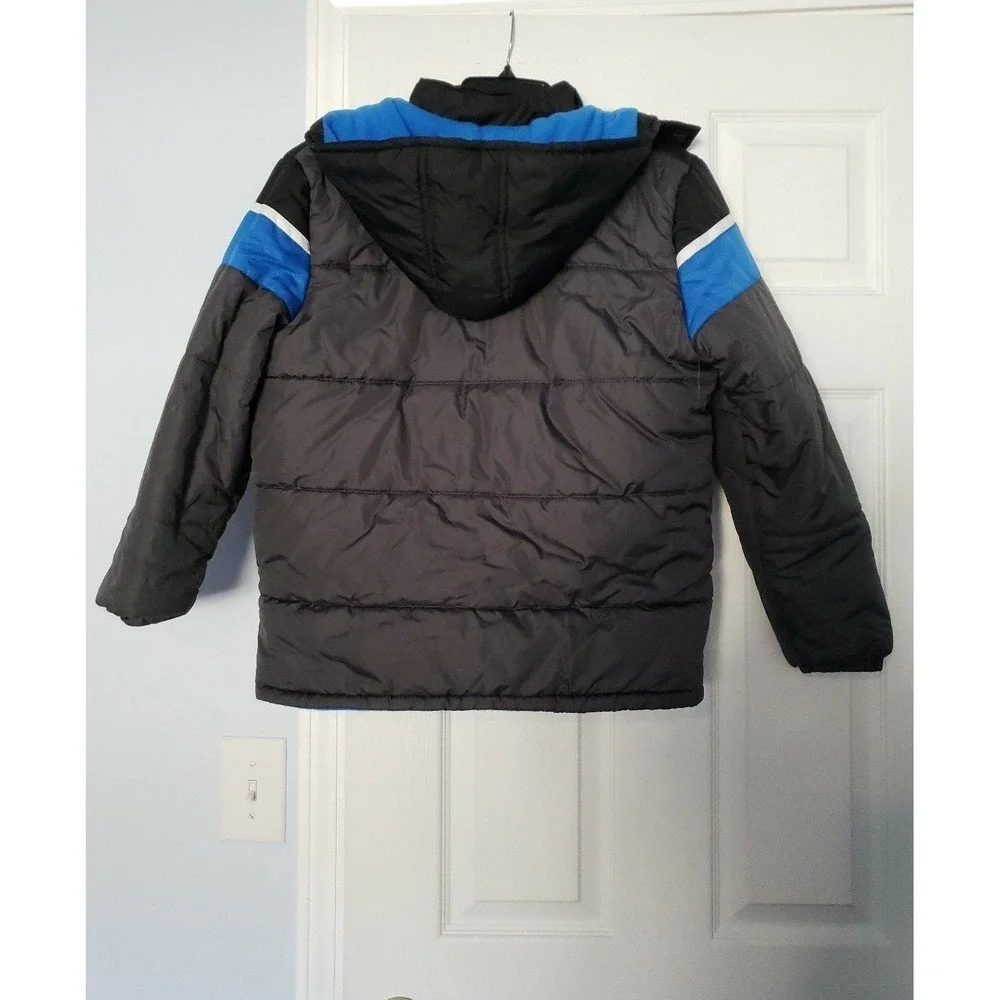 Xtreme Boys Puffer Hooded‎ Jacket Size Large black & Blue